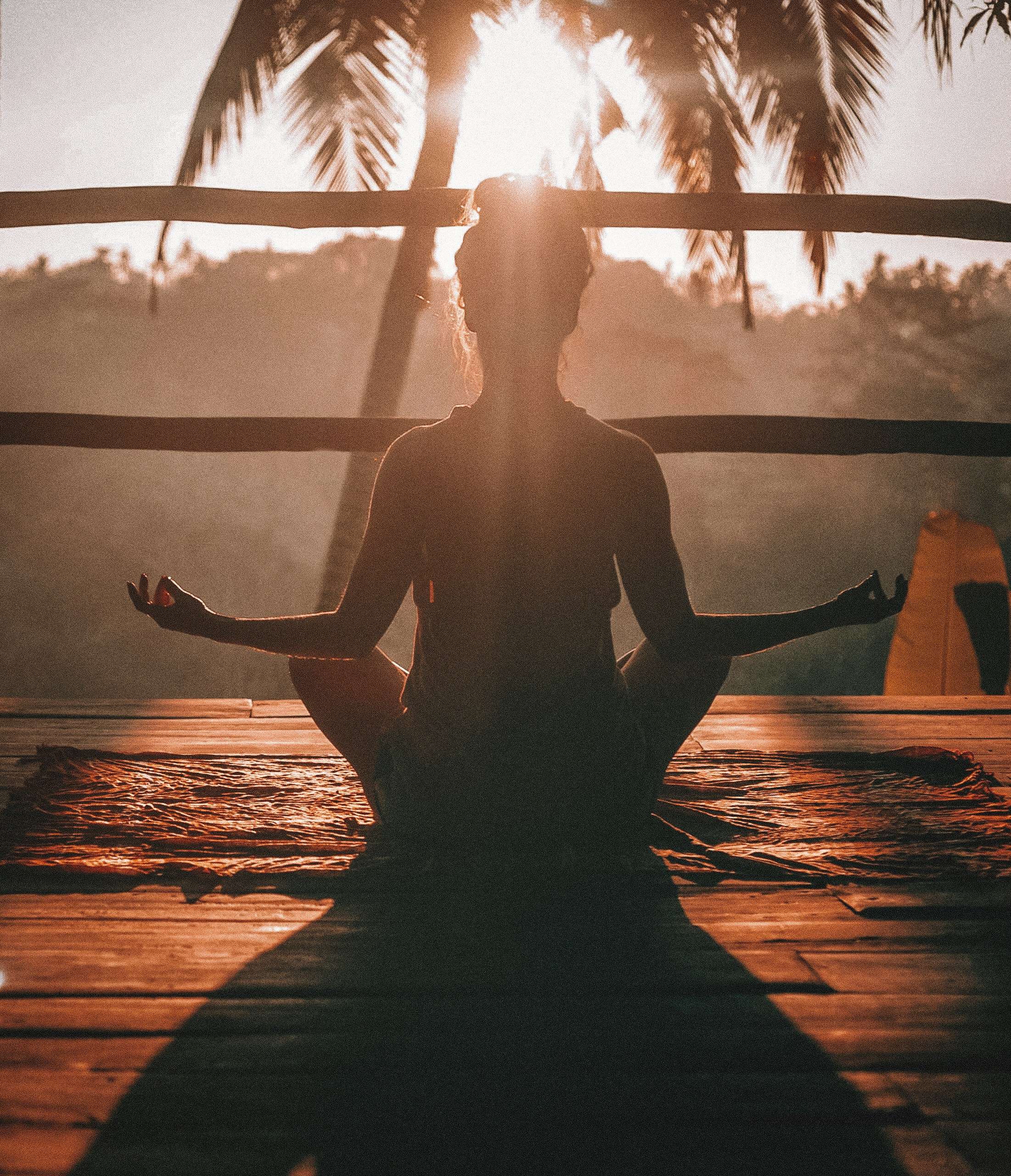A person practicing Anulom Vilom breathwork, releasing suppressed emotions and finding inner peace.