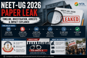 NEET-UG 2026 paper leak timeline and CBI investigation